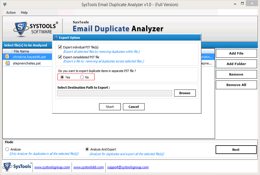 duplicacy status email